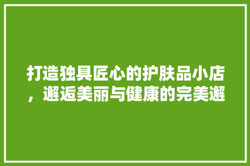 打造独具匠心的护肤品小店，邂逅美丽与健康的完美邂逅 软装设计