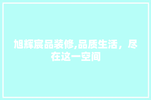旭辉宸品装修,品质生活，尽在这一空间 室内设计