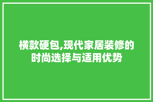 横款硬包,现代家居装修的时尚选择与适用优势 客厅装修