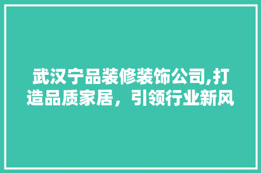 武汉宁品装修装饰公司,打造品质家居，引领行业新风尚 地板材料