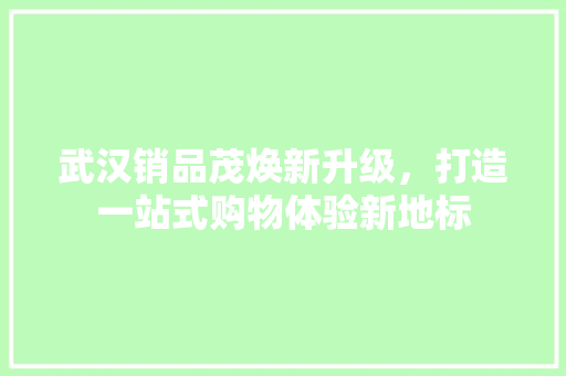 武汉销品茂焕新升级，打造一站式购物体验新地标 中式风格装饰