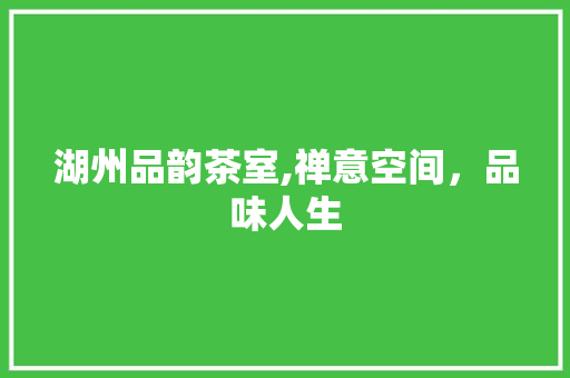 湖州品韵茶室,禅意空间，品味人生 卧室装修
