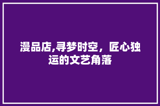 漫品店,寻梦时空，匠心独运的文艺角落 现代风格装饰