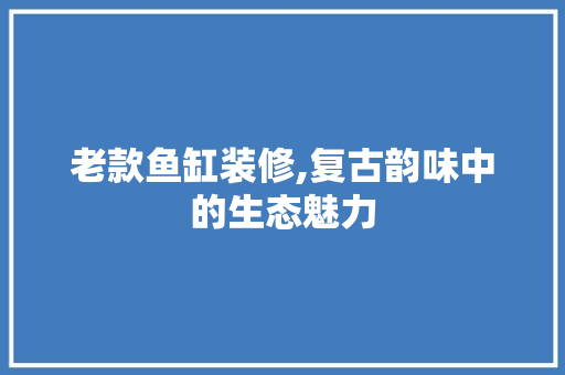 老款鱼缸装修,复古韵味中的生态魅力 客厅装修