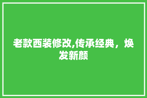 老款西装修改,传承经典，焕发新颜 地板材料