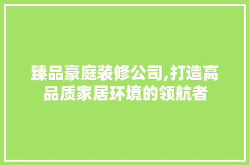 臻品豪庭装修公司,打造高品质家居环境的领航者 木雕艺术