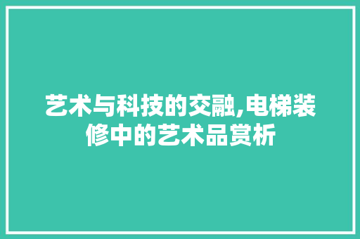 艺术与科技的交融,电梯装修中的艺术品赏析 木雕艺术