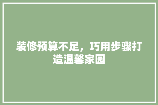 装修预算不足，巧用步骤打造温馨家园 客厅装修