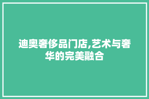 迪奥奢侈品门店,艺术与奢华的完美融合 室内设计