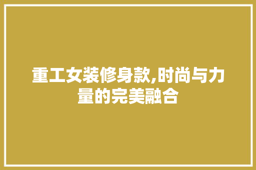 重工女装修身款,时尚与力量的完美融合 软装设计