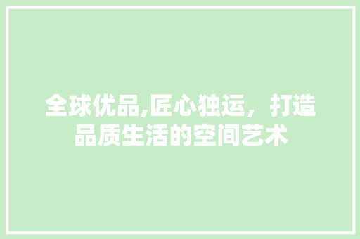全球优品,匠心独运，打造品质生活的空间艺术 现代风格装饰