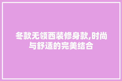冬款无领西装修身款,时尚与舒适的完美结合 地板材料