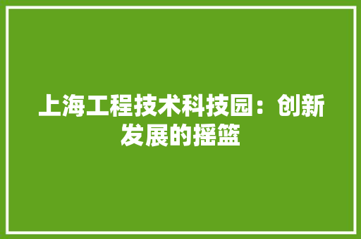 上海工程技术科技园：创新发展的摇篮 软装设计