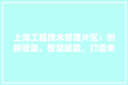 上海工程技术管理片区：创新驱动，智慧赋能，打造未来城市发展的新引擎 软装设计