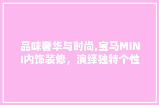 品味奢华与时尚,宝马MINI内饰装修，演绎独特个性空间 客厅装修