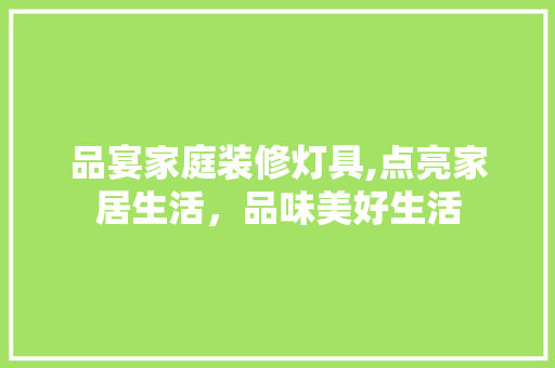 品宴家庭装修灯具,点亮家居生活，品味美好生活 客厅装修