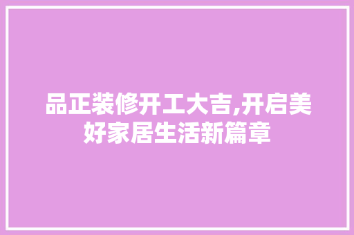 品正装修开工大吉,开启美好家居生活新篇章 木雕艺术