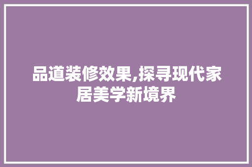 品道装修效果,探寻现代家居美学新境界 客厅装修
