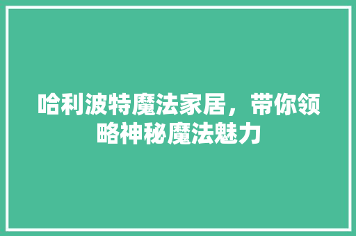 哈利波特魔法家居，带你领略神秘魔法魅力
