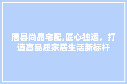 唐县尚品宅配,匠心独运，打造高品质家居生活新标杆 地板材料