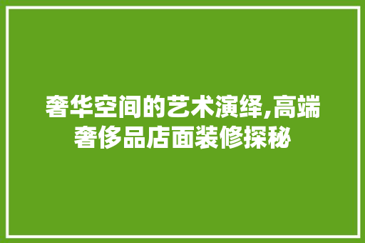 奢华空间的艺术演绎,高端奢侈品店面装修探秘 木雕艺术
