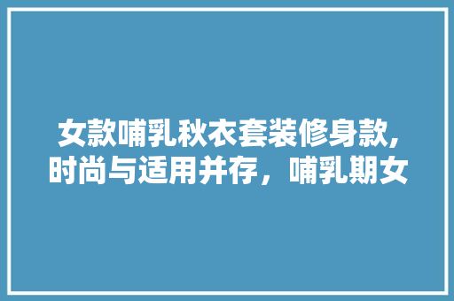 女款哺乳秋衣套装修身款,时尚与适用并存，哺乳期女性的必备神器