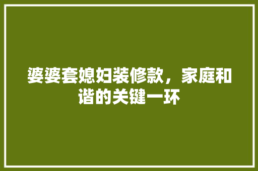 婆婆套媳妇装修款，家庭和谐的关键一环 木雕艺术
