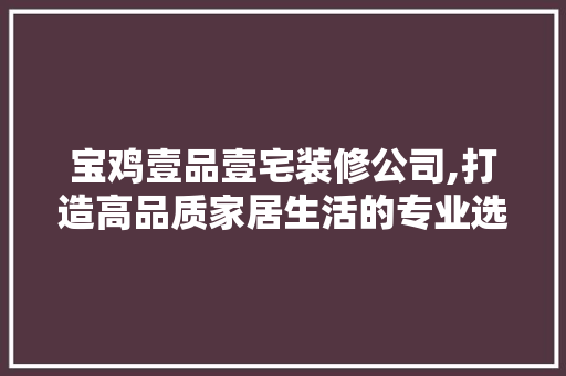 宝鸡壹品壹宅装修公司,打造高品质家居生活的专业选择 木雕艺术