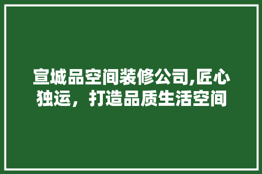 宣城品空间装修公司,匠心独运，打造品质生活空间