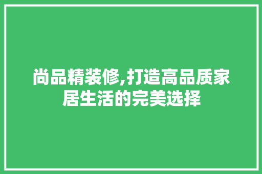 尚品精装修,打造高品质家居生活的完美选择 地板材料