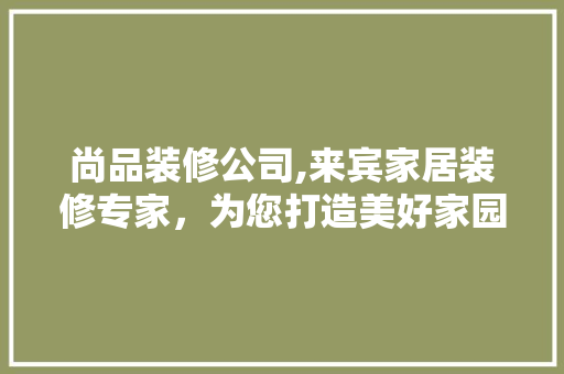 尚品装修公司,来宾家居装修专家，为您打造美好家园 软装设计