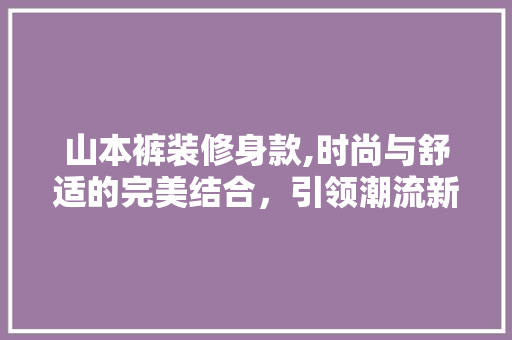 山本裤装修身款,时尚与舒适的完美结合，引领潮流新风尚 家居装修
