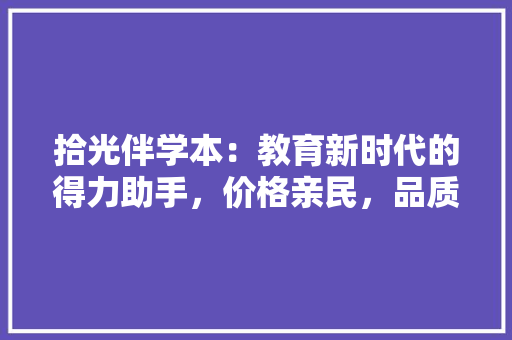 拾光伴学本：教育新时代的得力助手，价格亲民，品质卓越 室内设计