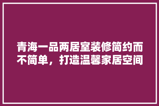 青海一品两居室装修简约而不简单，打造温馨家居空间