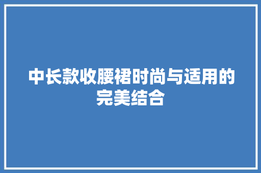 中长款收腰裙时尚与适用的完美结合
