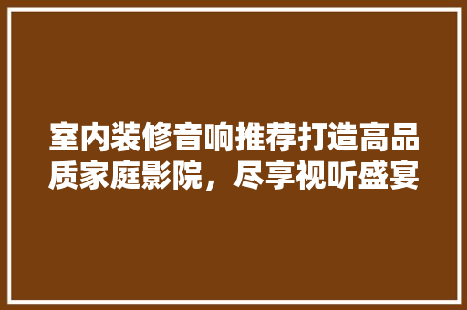 室内装修音响推荐打造高品质家庭影院，尽享视听盛宴