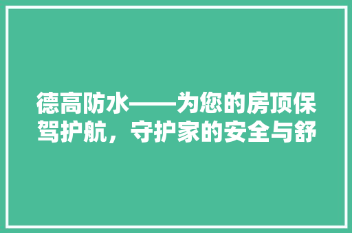 德高防水——为您的房顶保驾护航，守护家的安全与舒适