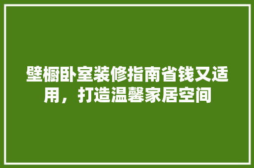 壁橱卧室装修指南省钱又适用，打造温馨家居空间