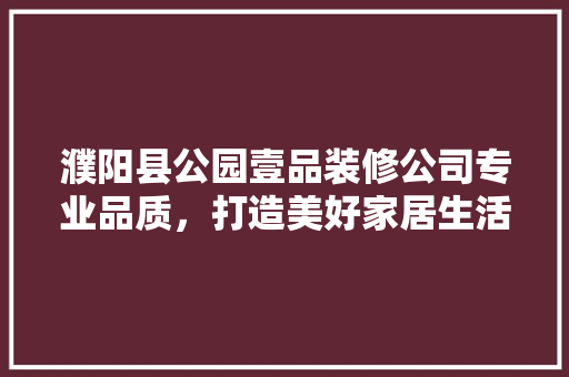 濮阳县公园壹品装修公司专业品质，打造美好家居生活 木雕艺术