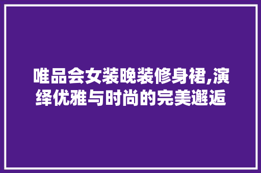 唯品会女装晚装修身裙,演绎优雅与时尚的完美邂逅
