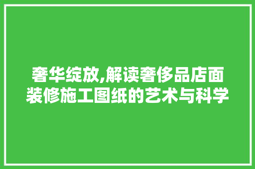 奢华绽放,解读奢侈品店面装修施工图纸的艺术与科学 地板材料
