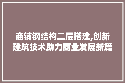 商铺钢结构二层搭建,创新建筑技术助力商业发展新篇章_商铺钢结构二层搭建 地板材料