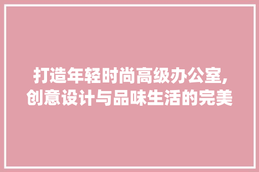 打造年轻时尚高级办公室,创意设计与品味生活的完美融合_年轻时尚高级办公室_ 软装设计