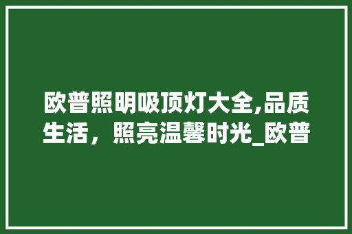 欧普照明吸顶灯大全,品质生活，照亮温馨时光_欧普照明吸顶灯大全及价格