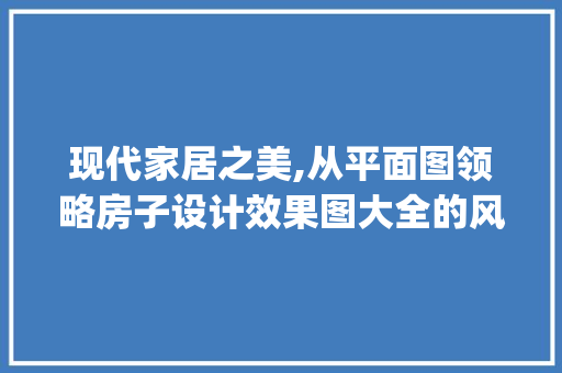 现代家居之美,从平面图领略房子设计效果图大全的风采_房子设计效果图大全平面图