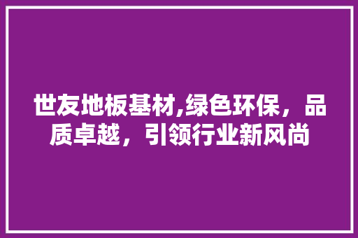 世友地板基材,绿色环保，品质卓越，引领行业新风尚 中式风格装饰