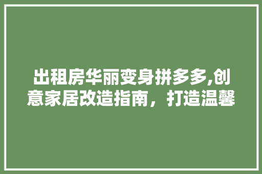 出租房华丽变身拼多多,创意家居改造指南，打造温馨生活空间 地板材料