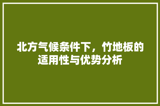 北方气候条件下，竹地板的适用性与优势分析 软装设计