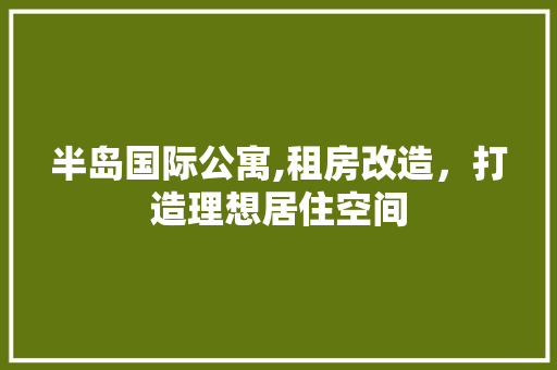 半岛国际公寓,租房改造，打造理想居住空间