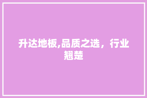 升达地板,品质之选，行业翘楚 中式风格装饰
